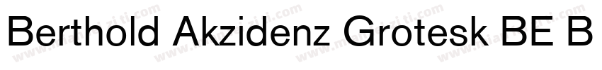 Berthold Akzidenz Grotesk BE Bold字体转换